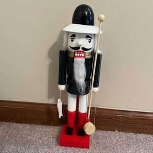 Fisherman vintage Christmas nutcracker 14 inches